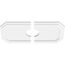 Ekena Millwork Emerald Architectural Grade PVC Ceiling Medallion, 18"W x 9"H x 3"ID x 6 1/4"C x 1"P, Two-Piece CMP18X9ED2-03000 - alternate 2